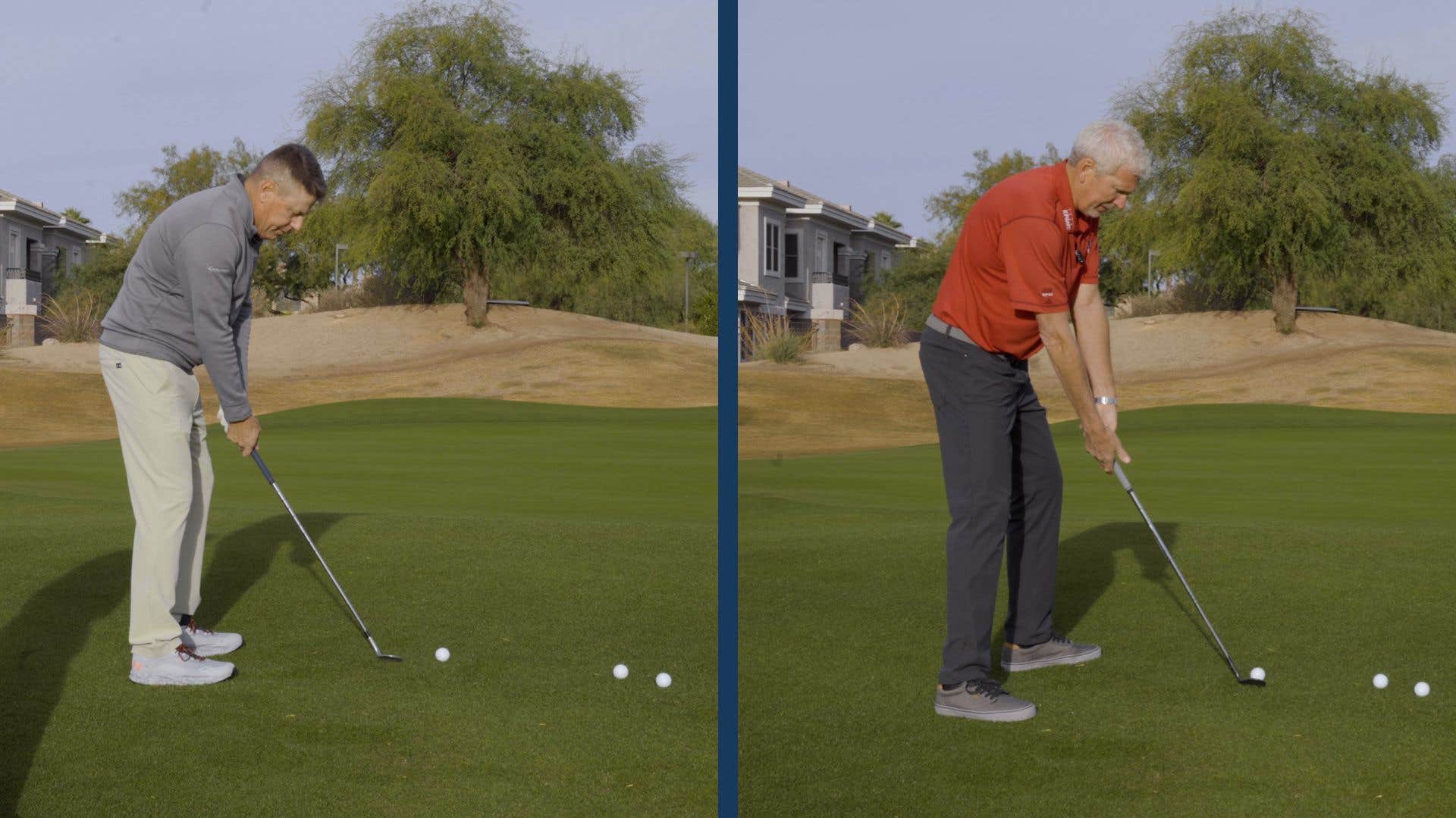 Two different ways to hit a flop around the greens